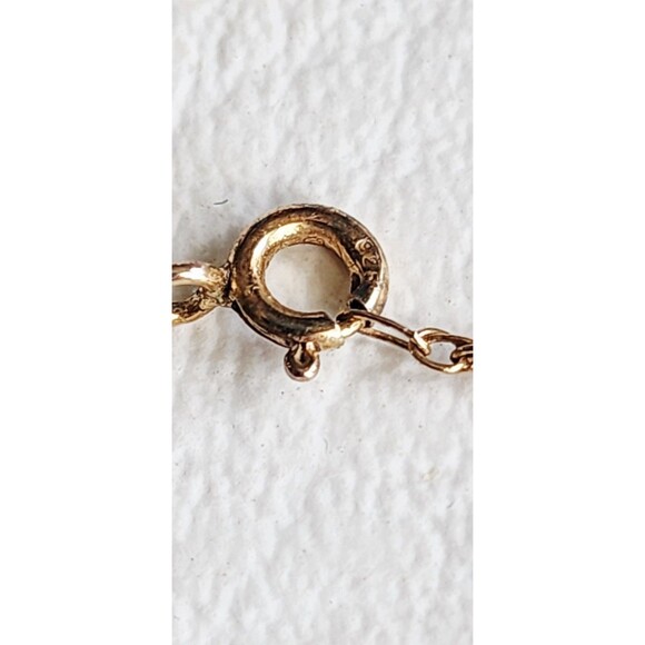 Vintage Sterling Silver Vermeil Charm Holder Necklace Heart Butterfly Number 1 - Picture 7 of 10